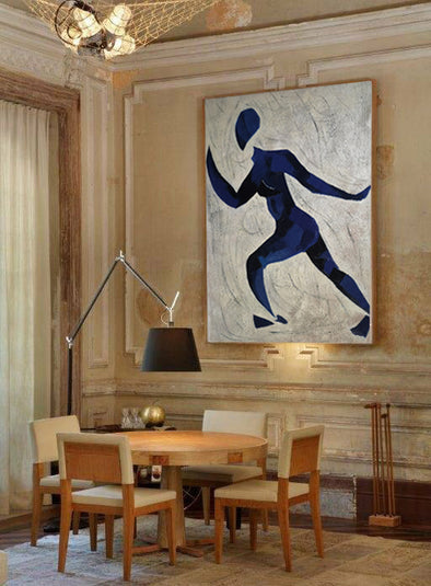 Runner oil painting | Running oil painting | Matisse style painting  L670-1