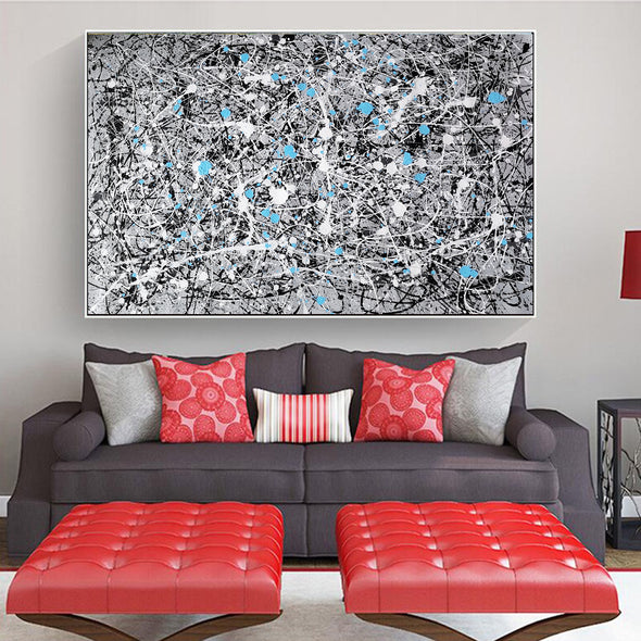 extra large wall art, abstract acrylic painting L642