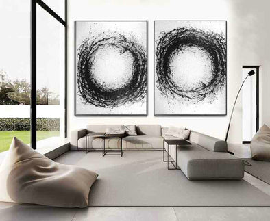 Exploring the Allure of Black and White Oil Paintings: How Abstract Decorative Art Elevates Your Home Space