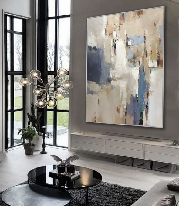 Large abstract painting | Extra large wall art L1260 Frame