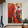 Red contemporary art paintings, artwork painting with frame L85