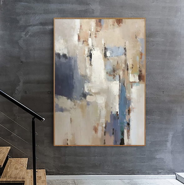 Large abstract painting | Extra large wall art L1260 Frame