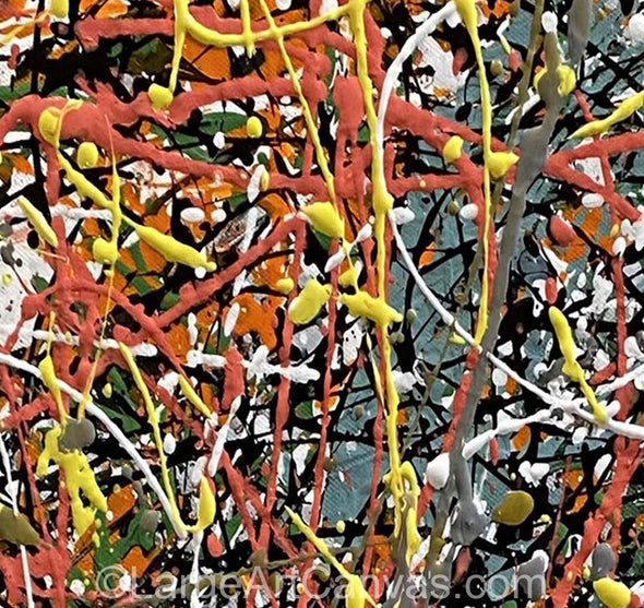 Jackson Pollock Style Painting | Extra large wall art L1261