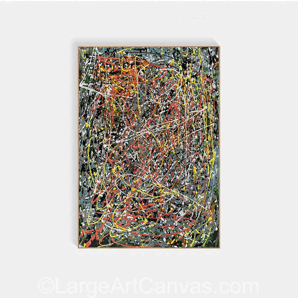 Jackson Pollock Style Painting | Extra large wall art L1261