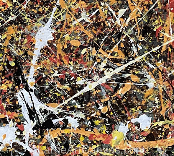 Jackson Pollock Style Painting,  Style Paint Splatter Painting L1264