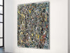 Pollock Style Painting Brown & Yellow Drip Painting – Pollock-Inspired Abstract Canvas Wall Art L1265