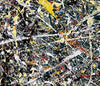 Pollock Style Painting Brown & Yellow Drip Painting – Pollock-Inspired Abstract Canvas Wall Art L1265