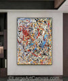 Modern Abstract Painting Jackson Pollock Inspired Art L1262