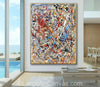 Modern Abstract Painting Jackson Pollock Inspired Art L1262