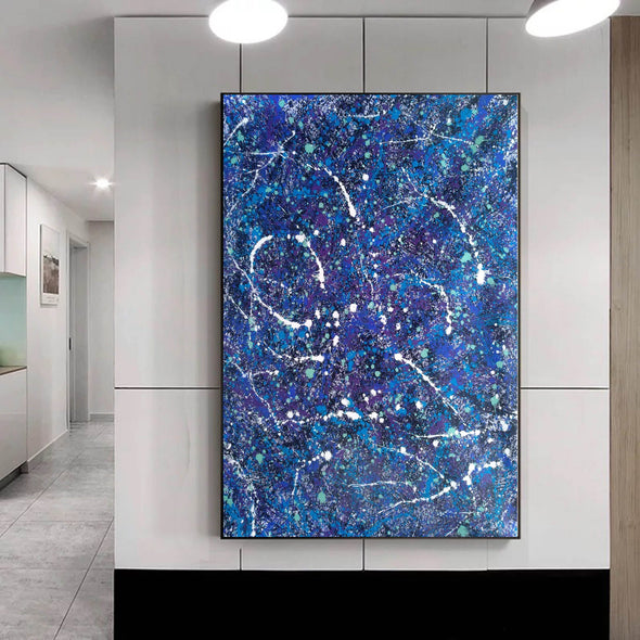 abstract art paint splatter | Big Abstract Painting | dripping drip LA97-Frame art