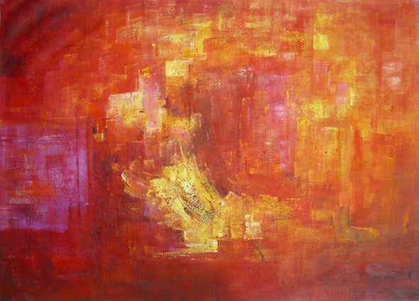 Red large abstract oil paintings for sale, oversized modern art L148