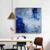 Blue modern abstract art, landscape painting L212