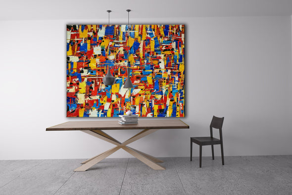 abstract oil on canvas