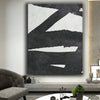 black and white abstract canvas