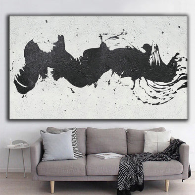 Black and white artwork, large canvas panel wall art L445 – LargeArtCanvas