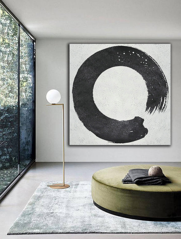 Black large canvas art for sale, abstract artwork paintings L401
