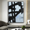black and white abstract paintings on canvas