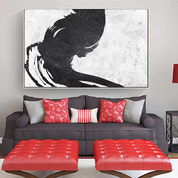 black and white abstract art paintings