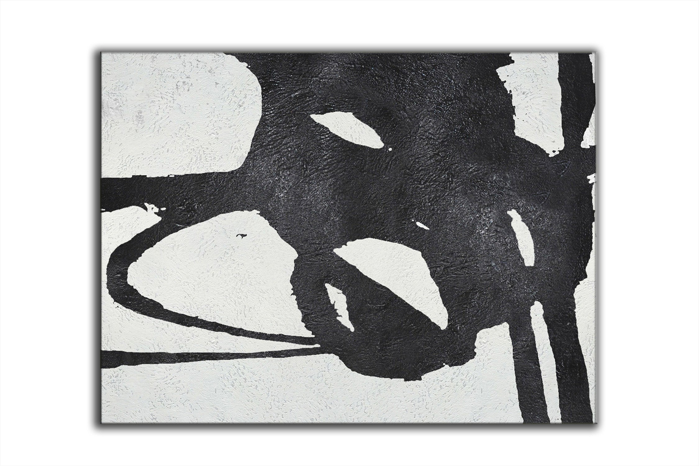 Black and white artwork, large canvas panel wall art L445 – LargeArtCanvas
