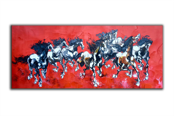 abstract horse painting on canvas