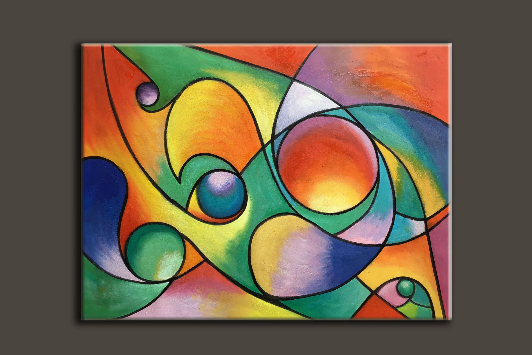 Abstract Design Movement Abstract acrylic art on canvas, contemporary art movements L515 ...