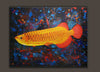 dripping splatter painting modern fish art