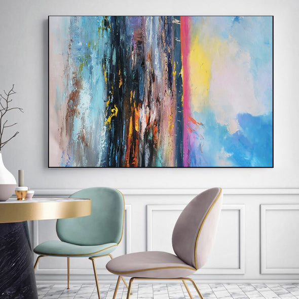 long abstract painting