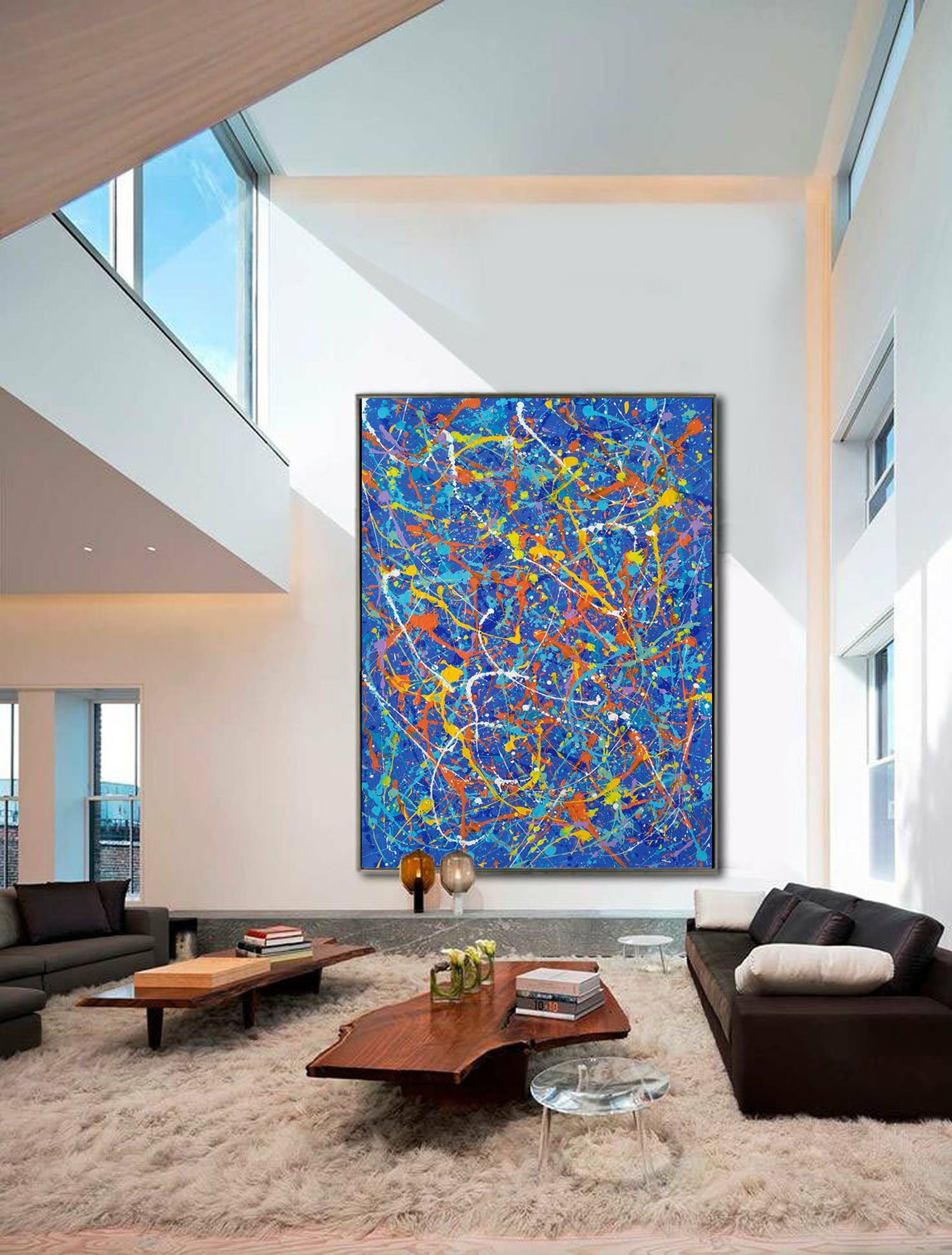 スコロクト　SCOLOCT canvas art Abstract Splatter Canvas – ClockCanvas