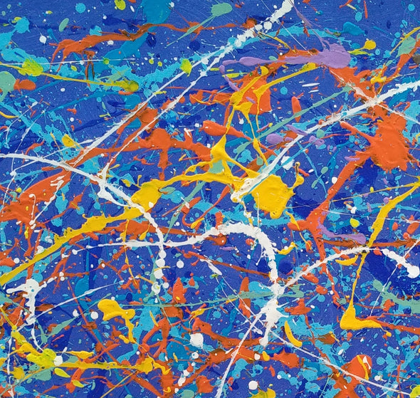 a splatter painting painting