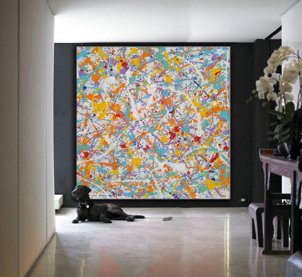 acrylic abstract art LargeArtCanvas 