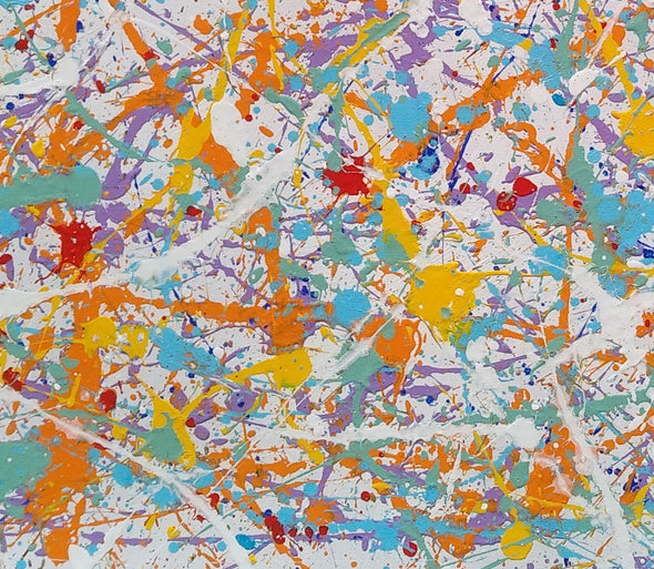 splatter painting abstract artwork