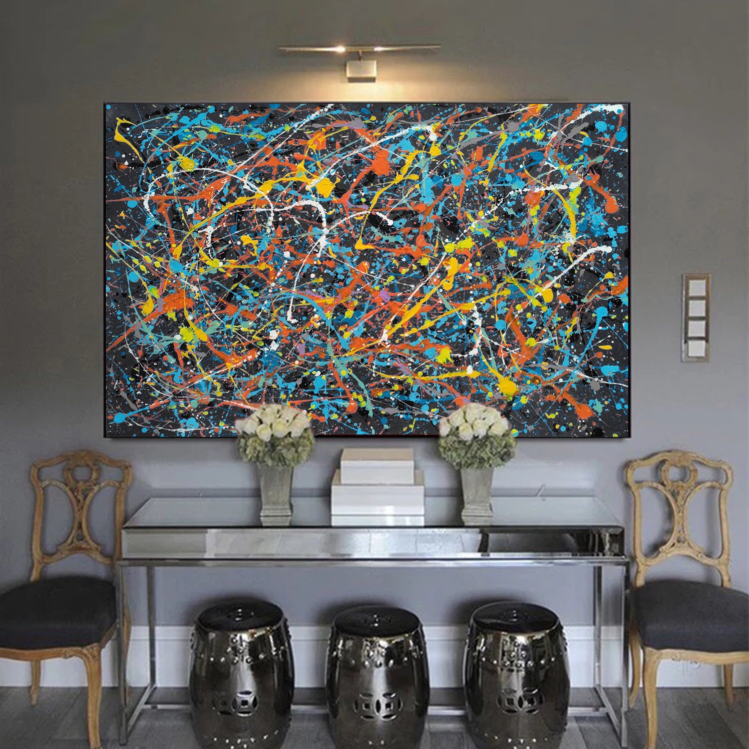 Classic Modern Art Drip Painting
