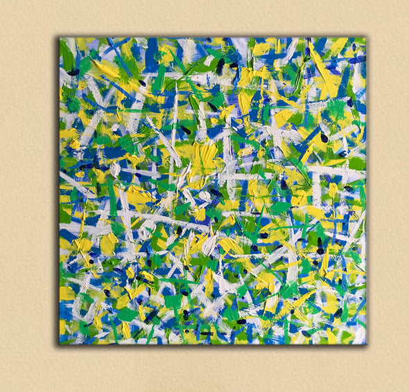 LargeArtCanvas  Square oil painting | Green oil painting-5