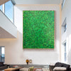 Green abstract painting | Black and green abstract | Large green painting L735-8
