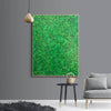 Green abstract painting | Black and green abstract | Large green painting L735-5