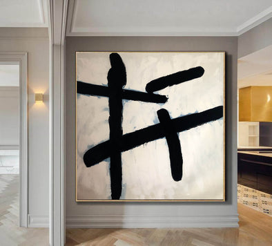 Black & white art| Modern art for living room walls LB891-1