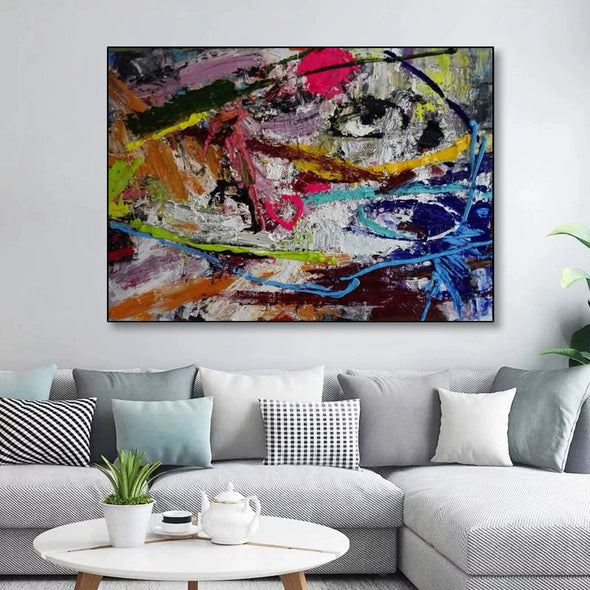 Abstract expressionist paintings | Large abstract canvas LA78_10