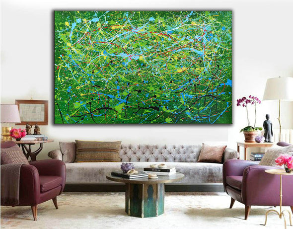 Abstract canvas painting  Large abstract painting  Abstract acrylic art LA10-9