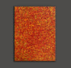 Red abstract painting | Vertical oil painting | Yellow and red abstract art L737-1