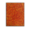 Red abstract painting | Vertical oil painting | Yellow and red abstract art L737-3