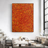 Red abstract painting | Vertical oil painting | Yellow and red abstract art L737-6