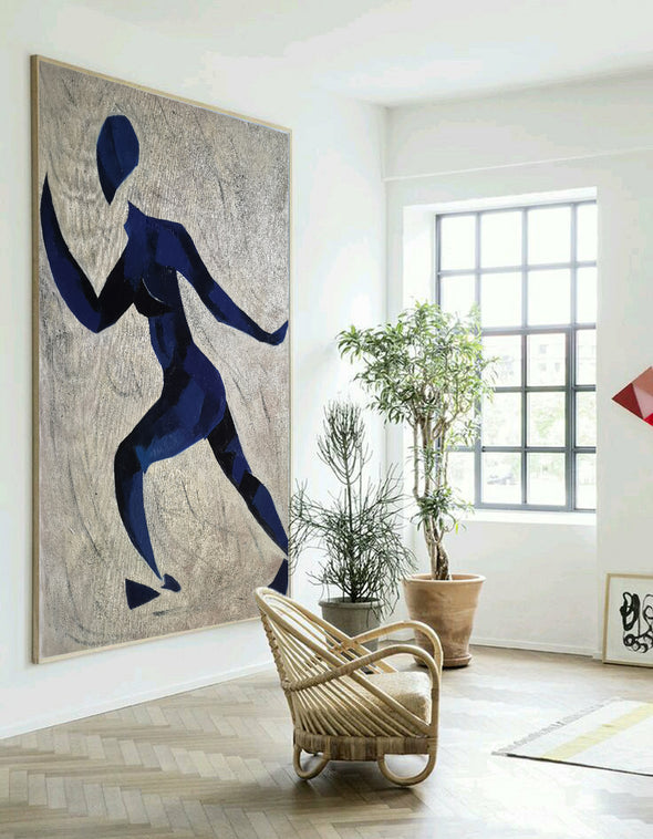 Runner oil painting | Running oil painting | Matisse style painting  L670-4