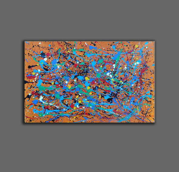 Abstract canvas painting | Colorful modern abstract paintings LA244_10