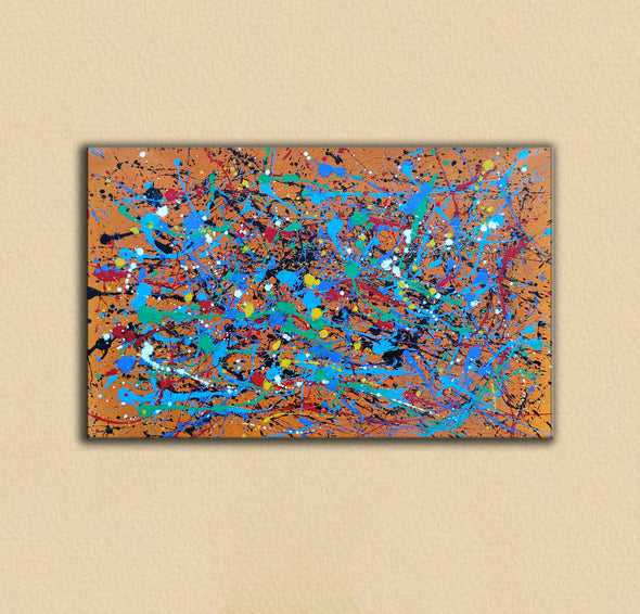 Abstract canvas painting | Colorful modern abstract paintings LA244_8