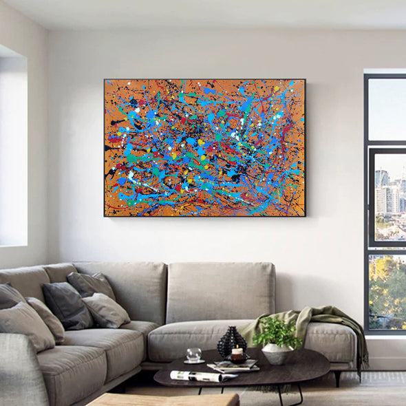 Abstract canvas painting | Colorful modern abstract paintings LA244_2
