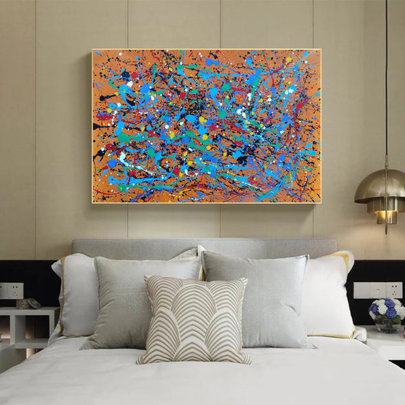 Abstract canvas painting | Colorful modern abstract paintings LA244_5