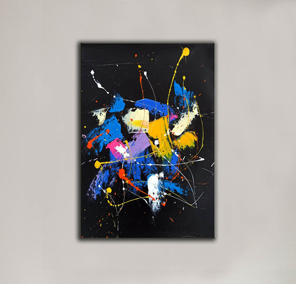 Abstract acrylic painting on canvas | Abstract portrait artists LA128_9