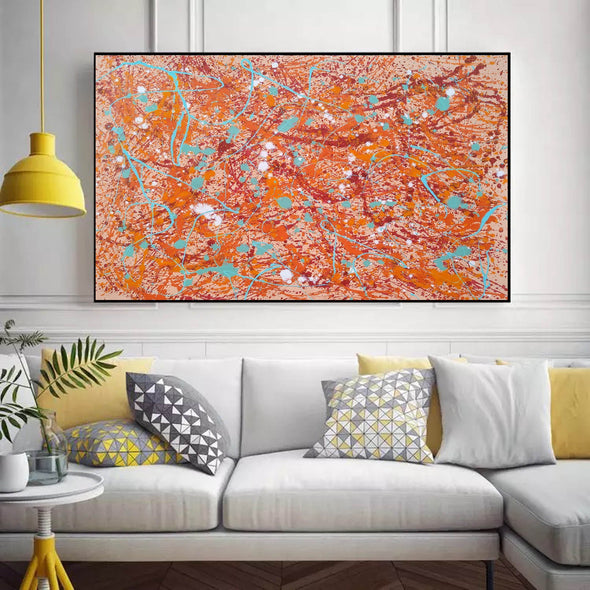 large painting | splatter painting drip painting L877-2