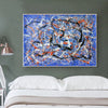 Blue abstract wall art | Impressionism abstract LA25_1