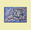 Blue abstract wall art | Impressionism abstract LA25_6